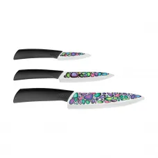 Набор из 3 ножей MIKADZO Imari-W+подставка